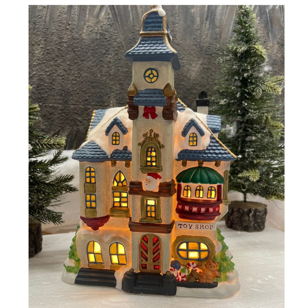 Holiday Time Village Collectibles TOY SHOP Lighted Christmas Building 663229
